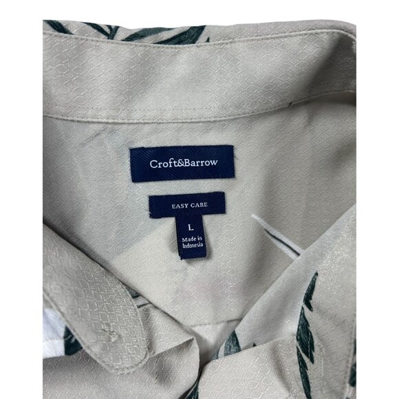Croft & Barrow Hawaiian Shirt Men's L Tropical‎ Print Short Sleeves Button-Up - Picture 6 of 7